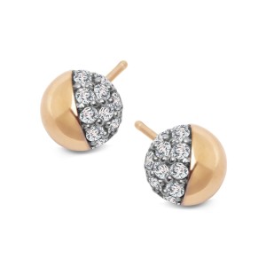 Złote Kolczyki Verona  FB13168 Kuleczki z cyrkoniami