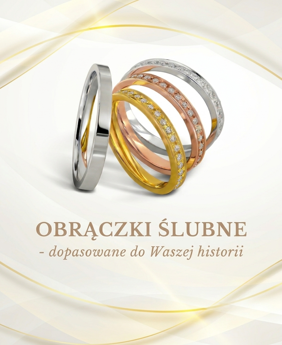 OBRĄCZKI ŚLUBNE - złoty skorpion