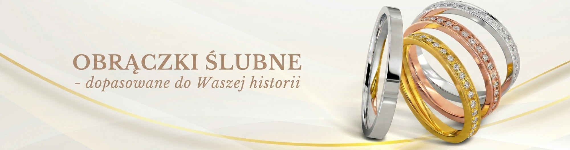 OBRĄCZKI ŚLUBNE - złoty skorpion